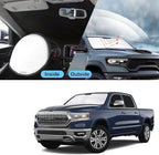 TINGLU Sun Shade for Dodge RAM 1500 2019-2025 2026 CrewCab,MegaCab Pickup,2Dr RegularCab,4Dr QuadCab Accessories Windshield Sun Shade Window Shade UV Rays Protection Sun Visor Cover