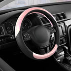 Road Comforts Steering Wheel Cover – Breathable Leather Steering Wheel Cover, Anti-Slip Grip, Universal Fit 14.5” to 15”, Hea