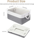 Storage Baskets for Shelves 13.8x9.8x6.7 Inch, Foldable Fabric Storage Bins with Handles, Small Storage Baskets for Organizin