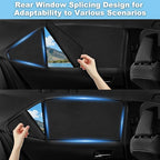 ZATOOTO Toyota Corolla Car Window Shades for 2019-2024, Suede Car Window Covers for 100% UV & Privacy Protection, Heat Insulation, Splicing Design for Rear Side Window Sun Shade for Baby
