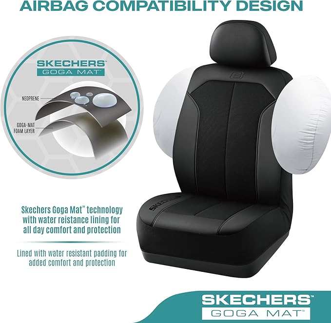 Skechers Car Seat Covers,GOGA Mat Oxford Cloth Seat Covers,Waterproof Car Seat Covers Full Sets,Automotive Universal Fit Seat