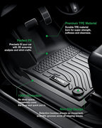 VIWIK Floor Mats Fit for Kia Sportage 2023 2024 Only Hybrid, Car Mats All Weather Custom Floor Liners Full Set 1st 2nd Row Front & Rear, 2023 2024 Sportage Only Hybrid TPE Odorless Non-Slip