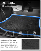 KIWI MASTER Cargo Mat for 2007-2018 Jeep Wrangler JK, OEM Replacement 82213184, Custom Fit All Weather Rear Cargo Liner, Heavy Duty TPE Tray Trunk Mat, Black