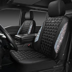 CAR PASS Bling Diamond Leather Car Seat Covers Full Seats Interior Sets, Waterproof Shining Glitter Sparkly Crystal Universal