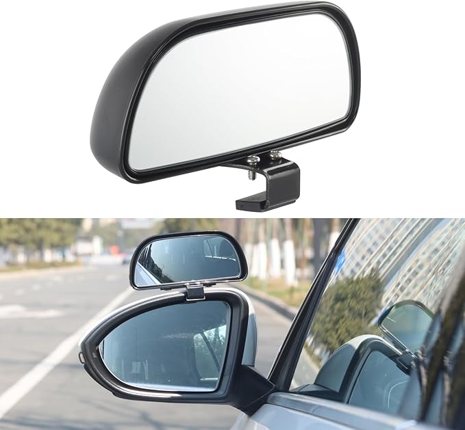 Blind Spot Mirrors for Trucks and Cars,Automotive Side View Concave Mirror Blindspot,360° Large Convex Rearview Exterior Mirror Accessories for Truck and Car(1Pack Black)