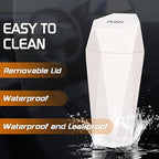 Car Trash Can with Lid, Mini Car Trash Cup with 30 Additional Trash Bags, Car Accessories for Interior, Leakproof Vehicle Garbage Bin for Car, Home, Office - 2 Packs, Beige