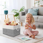 StorageTastic Storage Bin,Collapsible Storage Basket For Organizing,Large Storage Boxes With Rope Handles,Storage Containers,