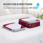 Compression Packing Cubes, 7 Set Packing Cubes for Travel Compression, Lightweight Compressible Package Organizer for Carry O