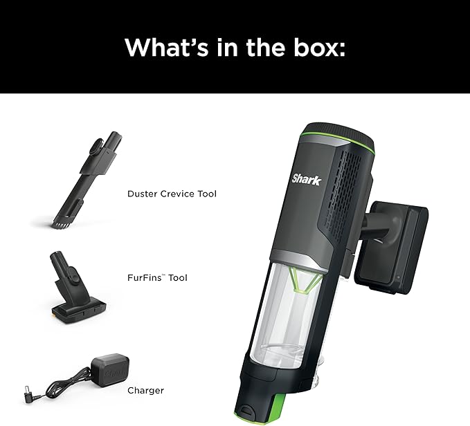 Shark PowerBoost Cordless 2-in-1 Car/Home Handheld PowerVac, Powerful Suction, 40 Minute Runtime, Portable, 3 Cleaning Modes,