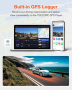 YEECORE D21 Dash Cam, Real 4K Dash Camera Front 5G WiFi GPS, 3" LCD Super Night Vision Car Camera, 157°Wide Angle Dash Camera
