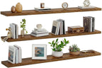 AMADA HOMEFURNISHING 47.2" L Floating Shelves, Wall Shelves Set of 3 for Bathroom/Living Room/Bedroom/Kitchen, Floating Shelv