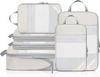 Compression Packing Cubes for Travel, Lightweight Vacation Travel Essentials, Travel Accessories for Suitcase Organizer Bags 