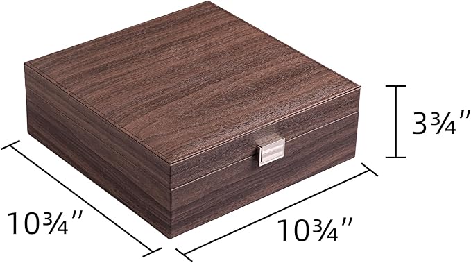 Frebeauty Earring Organizer Classic Jewelry Box 50 Slots Double Layer Jewelry Storage Case with 6 Necklace Hook and Bracelet 