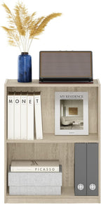 Furinno Gruen 2-Tier Open Shelf Bookcase, Metropolitan Pine