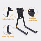 Heavy Duty Slatwall Hooks 40PCS - Black Garage & Workshop Organizers for Standard Panels