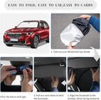 Sun Shade Sunshade for BMW X5 2019-2024 2025 2026 Windshield Cover, 4-Layer Front Window Shade Custom fit BMW X5 M Sport xLine SUV Sun Visor Retractable Shield Shade Blocks UV Rays Car Accessories