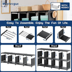 Mavivegue Book Shelf, 20 Cube Storage Organizer, DIY Bookcase, Metal Cube Bookshelf,Tall Book case for Bedroom, Living Room,O