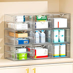 Versatile Acrylic Makeup Organizer, Drawer Organizer - Transparent Desktop Storage for Cosmetics, Office Supplies & More - Cl