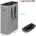 efluky Slim Laundry Basket, Narrow Laundry Hamper with Handles, Collapsible Dirty Clothes Hamper, Tall Laundry Bin for Laundr