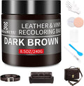 Leather Recoloring Balm,8.5oz Leather Color Restorer,Dark Brown Leather Repair kit for Furniture and Car Interior,Leather Cou