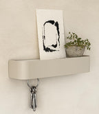 Kazai. Key Holder for Wall 'Tone' | Minimalist Key Hooks Design from Berlin | Modern Key Hanger with Metal Shelf | Key Hook W