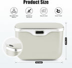 UYYE Car Trash Can, Car Garbage Bin with Lid & Handle - Leak-Proof Mini Trash Can for Car, Truck, SUV - Essential Car Accessories for Organization (White)
