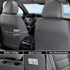Coverado Car Seat Covers Full Set, Seat Covers for Cars, Car Seat Cover, Car Seat Protector Waterproof, Leather Car Seat Cush