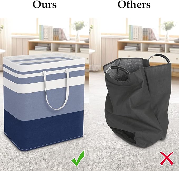 StorageRight Laundry Basket Hamper Large Collapsible Laundry Hamper with Easy Carry Handles，Freestanding Clothes Hampers for 