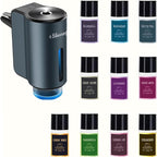 Car Air Freshener Diffuser,Smart Car Aroma Diffuser Air Freshener Spray Automatic with 10PCS Cologne Aromatherapy Oil (Grey)