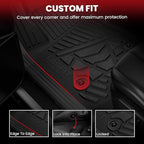 LASFIT Floor Mats for 2024 2025 2026 Dodge Ram ProMaster EV SLT/SLT+/Tradesman Front Mat, All Weather TPE Custom Fit Car Mats Floor Liners 1st Row Only, Black