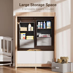 Pipishell 6-Shelf Hanging Closet Organizer with 2 Separable 3-Tier Shelves, 3 Drawers & Side Pockets Closet Organizers and St