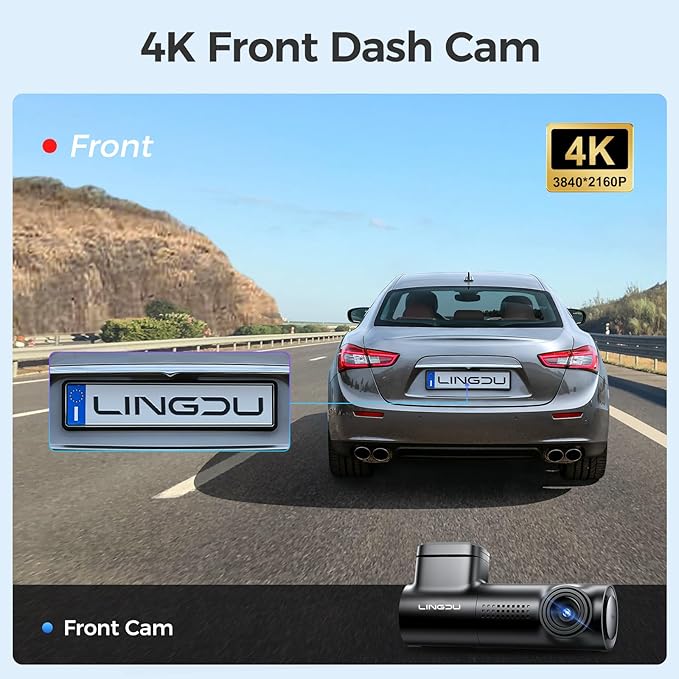 D500 Smart Dash Cam for Cars, 4K Front Dash Cam with WiFi&GPS, 0.96" LCD Display Car Camera, Night Vision, WDR, Parking Mode,