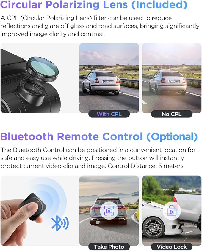 VIOFO A229 Pro 4K HDR Dash Cam, Dual STARVIS 2 IMX678 IMX675, 4K+2K Front and Rear Car Camera, 2 Channel with HDR, Voice Cont