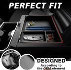 Muslogy Center Console Organizer & Hidden Box & Cup Holder Inserts Compatible with 2025 2026 Toyota 4Runner Accessories Armrest Storage Tray Divider Secret Compartment Non-Slip Cupholder 3PCS