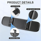LivTee Frameless Rear View Mirror, Universal 11.81'' (300mm), Wide Angle Panoramic Convex Rearview Mirror, Clip-on to Original to Eliminate Blind Spot for Cars SUV Trucks