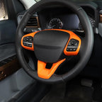 TOYCIDFG Steering Wheel Cover Trim Compatible with Ford Maverick 2022-2025 Car Interior Decoration Accessories (Orange)