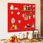 4 Pack Steel Peg Board,Universal 1/8 and 1/4 Pegboard Accessories,Ideal for Garage Tool Storage, Office Organization, Craft R