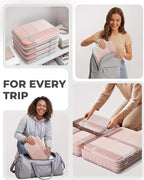 Percover Compression Packing Cubes 10-Piece Set, Packing Cubes Compression for Travel with Toiletry Bag, Laundry Bag & Shoe B