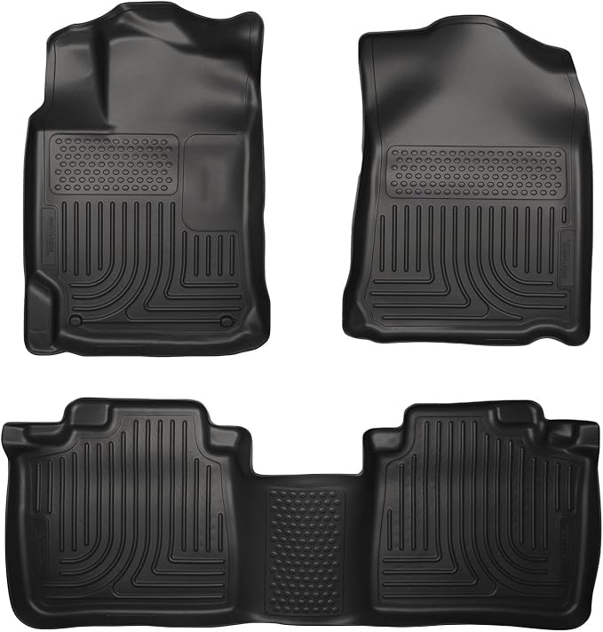 Husky Liners Weatherbeater Floor Mats | Fits 2010-2015 Lexus RX350 & Lexus RX450H | Front & 2nd Row, 3-pc Black - 99551
