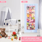 Woodoulogy Hanging Stuffed Animal Storage, Over Door Large Plush Toy Organizer with Metal Hook, Baby Accessory Holder Idea fo