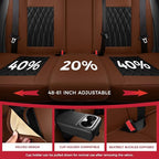 FREESOO Black Brown Car Seat Covers Full Set - Faux Nappa Leather Seat Covers for Cars, Breathable Waterproof Front Seats Pro