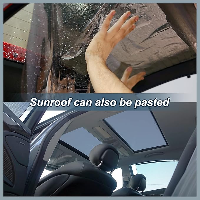 Automotive Window Film 70% VLT 24" in x 25'Ft - Ceramic Privacy Window Tint for Car, Blocks 99% UV & IR Rays, Heat Resistant Anti-Glare Film for Auto Windshield, Scratch Resistant Sun Shade Tint