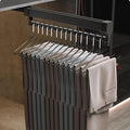 Pull Out Clothes Rail - Extendable Pull Out Closet Rod - Adjustable Clothing Organizer Holder - Closet Organizer Rack For Pan