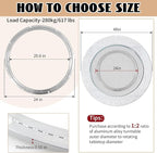 Lounsweer 24 Inch Lazy Susan Hardware Mute Aluminum Alloy Turntable Bearing Large Mute Heavy Duty Swivel Plate 620 Lbs Load L
