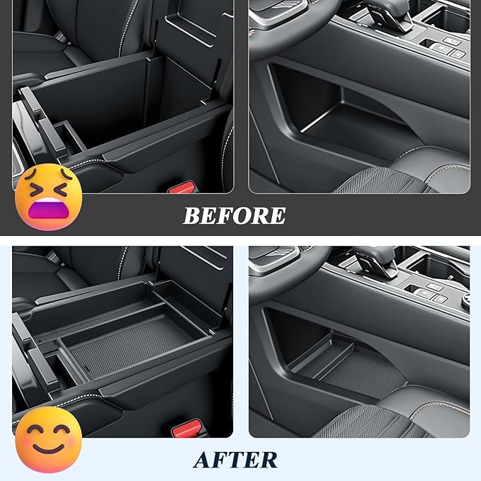 BIBIBO 2Pack for 2026 Pathfinder Center Console Organizer 2026 Nissan Pathfinder Console Armrest Insert Tray +Under Central Organizer Tray 2026 Nissan Pathfinder Accessories