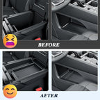 BIBIBO 2Pack for 2026 Pathfinder Center Console Organizer 2026 Nissan Pathfinder Console Armrest Insert Tray +Under Central Organizer Tray 2026 Nissan Pathfinder Accessories