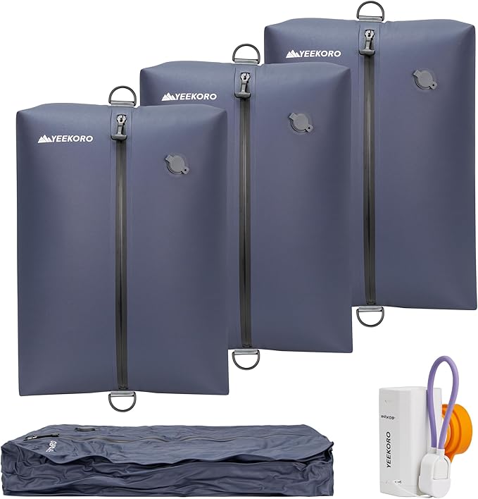 Vacuum Bag for Travel, Professional IPX8 Waterproof Reusable Vacuum Compression Bags for Travel Suitcases, Upgraded Durable S