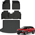 Auxko All Weather Floor Mats Cargo Mat Fit for 2024 2025 2026 Chevrolet Blazer EV TPE Liners Accessories All Season Guard Odorless Anti-Slip Black