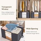 Lifewit 13 Pack 90L Large Storage Bags, Closet Organizers and Storage, Clothes Storage Bins with Lids, Foldable Storage Conta