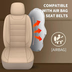 Car Seat Covers, Quilting Leather Seat Covers Full Set, Waterproof Faux Leather Automotive Seat Covers for Cars, Universal Ca